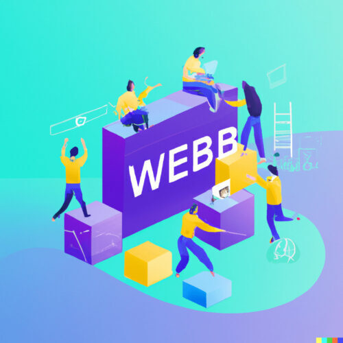 DALL·E - Profesionales experimentando con Web3